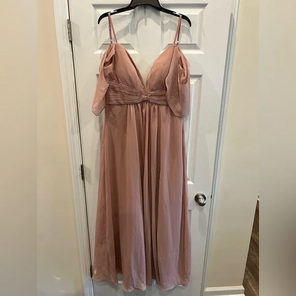 dusty rose bridesmaid dresses amazon Elegant High Neck Dusty Rose Long Bridesmaid Dress – FancyVestido